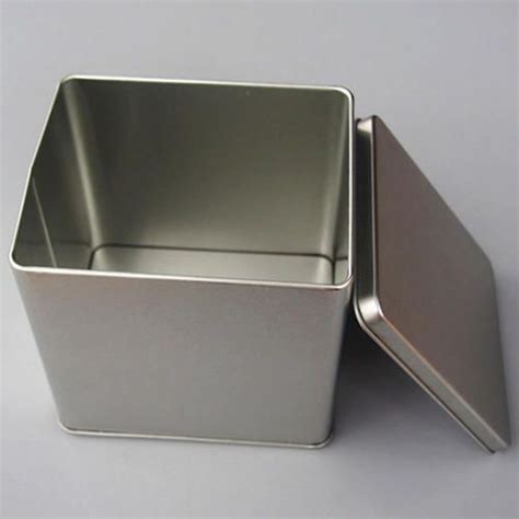 stainless steel tin box|small square tin containers.